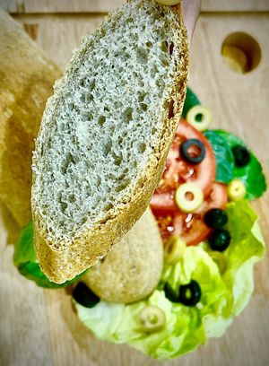 homemade buckwheat bread  at Loving Hut Diệp Lâm Vegan in Ho Chi Minh City