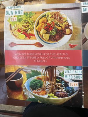 Menu  at Loving Hut Diệp Lâm Vegan in Ho Chi Minh City