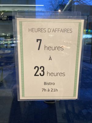 Business hours   at Avril in Montreal