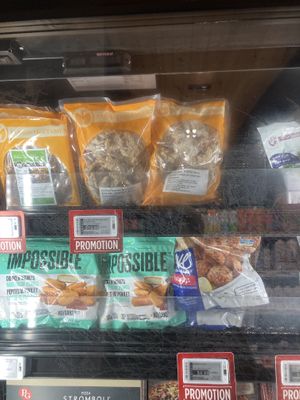 Frozen plant based meat  at Avril in Montreal