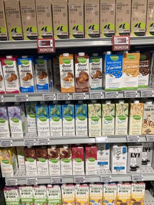 Plant based milks   at Avril in Montreal