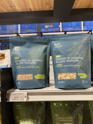 Textured protein   at Avril in Montreal