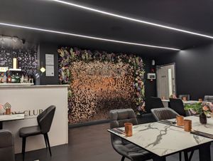 Restaurant interior at The Vegan Club in Ilford
