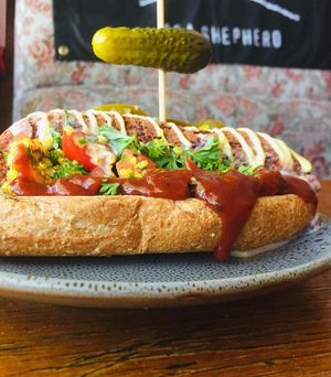 not dog at Red Lime Shack in Port Adelaide