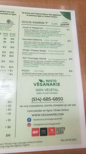  at Veganarie - Resto Végan in Montreal