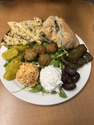 Pikilia Platter (spanakopita and Tzatziki are a must!)  at Veganarie - Resto Végan in Montreal