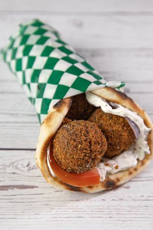 Falafel Pita at Veganarie - Resto Végan in Montreal
