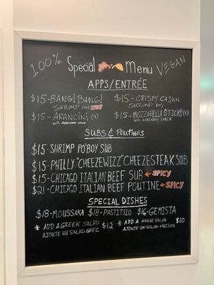 Special menu  at Veganarie - Resto Végan in Montreal
