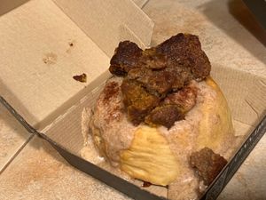 The pumpkin special they had going on.  The cookie dough on top provided the pumpkin! at Cinnaholic in Carmel