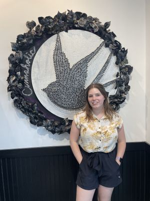 Their beautiful sign  at Cinnaholic in Carmel