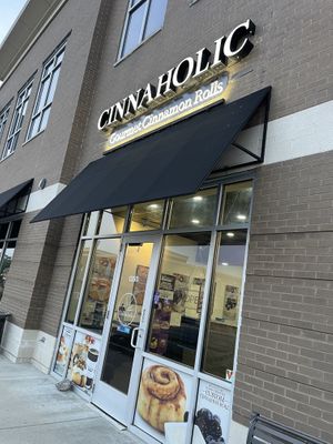 Signage is viewable from main road  at Cinnaholic in Carmel