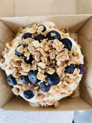 Blueberry pie with Chai  at Cinnaholic in Carmel