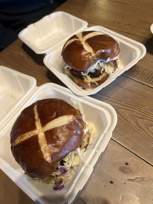 original burgers  at Black Leaf Vegan Cafe in Indianapolis