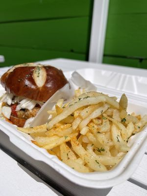 Not a fan of their seasoned fries. Tasted reheated from frozen  at Black Leaf Vegan Cafe in Indianapolis