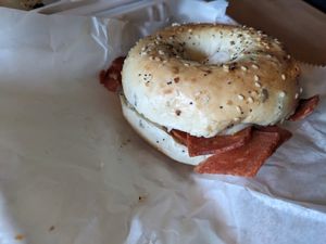 B.E.C. (bacon egg and cheese) at Black Leaf Vegan Cafe in Indianapolis