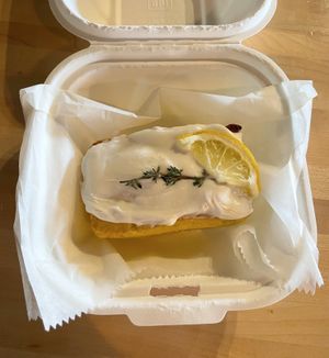 Lemon cake  at Black Leaf Vegan Cafe in Indianapolis