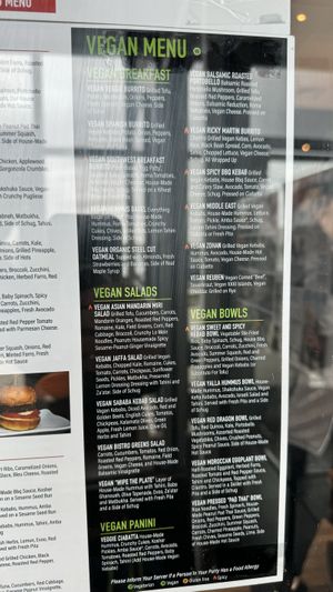 Full vegan menu   at Pressed Cafe in Salem