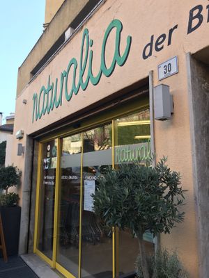 Store entrance  at Naturalia in Bolzano