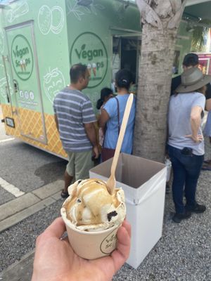 cookies and cream with brown sugar glaze  at Vegan Scoops in Kissimmee