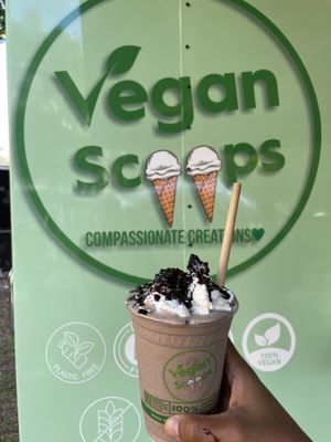 Cookies and cream milkshake   at Vegan Scoops in Kissimmee