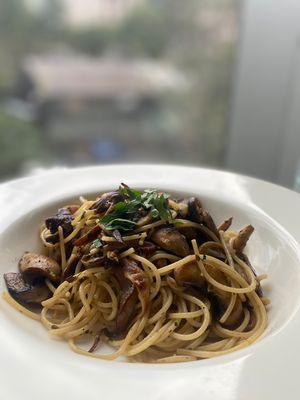 Mushroom Aglio Olio  at Real Food 真食 - Orchard in Central Singapore