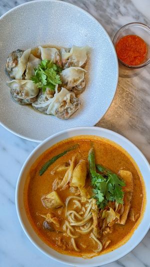 Steamed Dumplings and Curry Noodles at Real Food 真食 - Orchard in Central Singapore