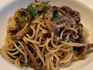 mushroom aglio olio at Real Food 真食 - Orchard in Central Singapore