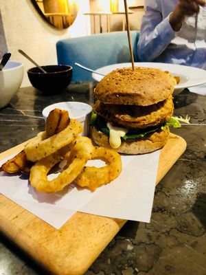 Portobello mushroom burger at Real Food 真食 - Orchard in Central Singapore