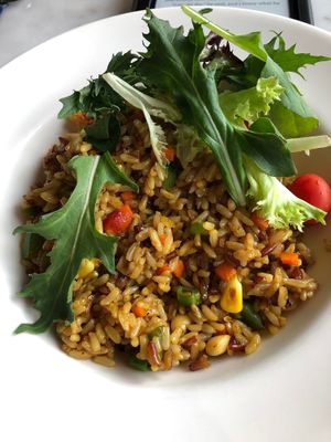 Stir fry brown rice and veg at Real Food 真食 - Orchard in Central Singapore