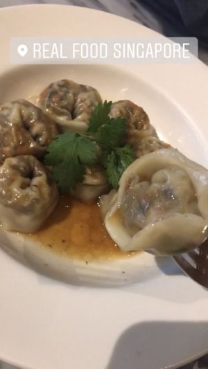 steam dumplings $10.80 at Real Food 真食 - Orchard in Central Singapore