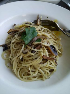 Organic mushroom Aglio Olio at Real Food 真食 - Orchard in Central Singapore