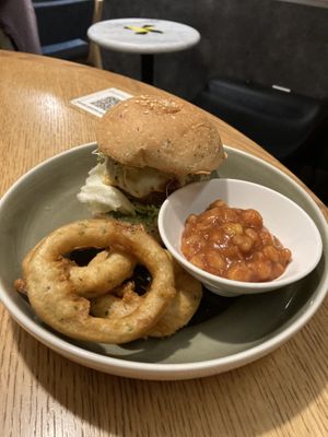 Tofu miso burger (vegetarian, contains cheese) at Real Food 真食 - Orchard in Central Singapore
