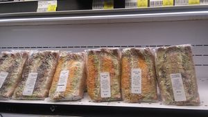 Some vegan sandwiches in the to-go case at Brighter Day Natural Foods in Savannah