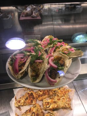 Vegan avocado tacos  at Brighter Day Natural Foods in Savannah