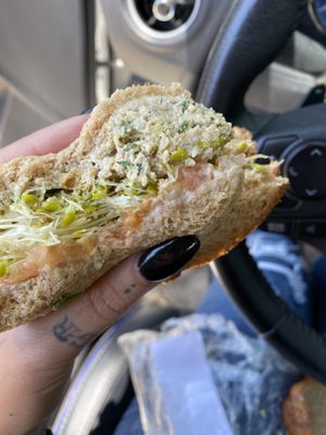 Faux chicken salad sandwich  at Brighter Day Natural Foods in Savannah