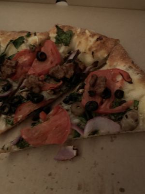 Vegan salvation add beyond meat at Leonardo's Pizza in Portland