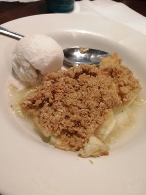 Apple and berry crumble (don't know where the berries were!) with vanilla ice cream at Hungry Horse - Oadby Owl in Oadby