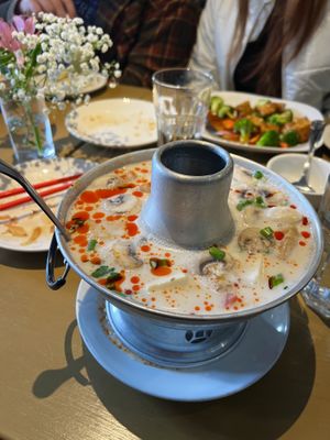 Vegan Tom Kha 😋  #Veganuary at 45th Vegetarian Thai in Seattle