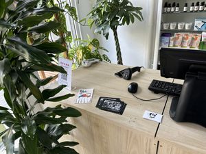 Checking out   at COCO VEGANS | Antes VEGANS & BIO in Barcelona