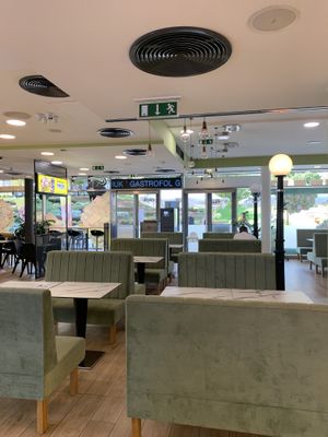 Seating indoors   at Salad Box - Eiffel Ter - Nyugati in Budapest