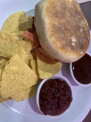 ‘Bacon’ soda with Ballymaloe relish   at This Must Be The Place in Holywood