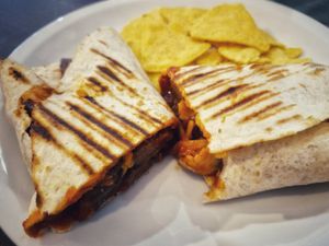 BBQ "cheeze ste*k" wrap at This Must Be The Place in Holywood