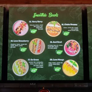 Smoothie Menu at Annie Sweetery & Eatery - Bo Put in Koh Samui