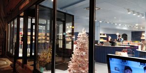 Outside at La Confiserie Candylabs in Montreal