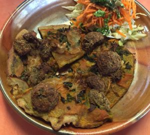 pizza at Julia's Kitchen in Boulder