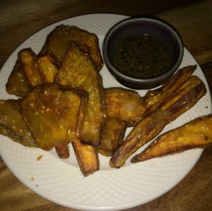 Sweet potato and pumpkin fries. GOOD at Cat House in Chiang Mai