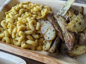 Mac & cheese with roasted potatoes at Plant No. 01 in Lincoln