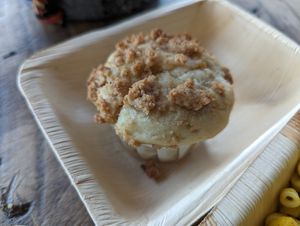 Peach streusel muffin at Plant No. 01 in Lincoln