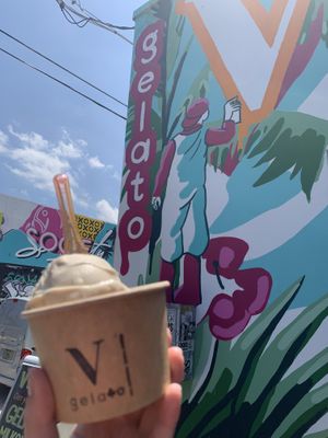 Cute mural!  at V Gelato in Miami