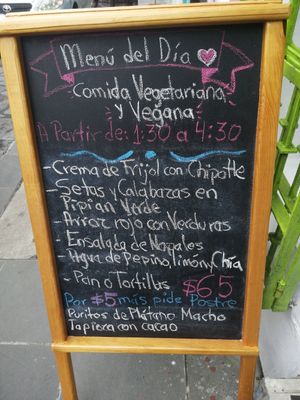 Menú del día at Un Pedacito de mi Cocina in Coatepec